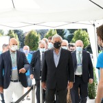 Foto Nicoloro G.   21/08/2020   Rimini    Quarta giornata del Meeting di CL 2020, che in questa edizione ha per titolo ' Privi di meraviglia, restiamo sordi al sublime '. nella foto il vicepresidente di Forza Italia Antonio Tajani arriva al Meeting.