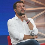 Foto Nicoloro G.   21/08/2020   Rimini    Quarta giornata del Meeting di CL 2020, che in questa edizione ha per titolo ' Privi di meraviglia, restiamo sordi al sublime '. nella foto il segretario Federale Lega Matteo Salvini .