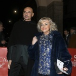 Foto Nicoloro G.   07/12/2023   Milano   Serata inaugurale della stagione lirica 2023/2024 del Teatro alla Scala. nella foto Daniela Javarone, presidente Amici della Lirica, e Enzo Miccio conduttore televisivo.