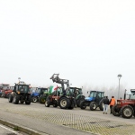 Foto Nicoloro G.   29/01/2024   Ravenna   Protesta degli agricoltori contro le politiche agricole dell' Europa. nella foto lo schieramento dei trattori presenti al corteo.