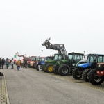 Foto Nicoloro G.   29/01/2024   Ravenna   Protesta degli agricoltori contro le politiche agricole dell\' Europa. nella foto lo schieramento dei trattori presenti al corteo.