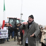 Foto Nicoloro G.   29/01/2024   Ravenna   Protesta degli agricoltori contro le politiche agricole dell\' Europa. nella foto un momento degli interventi di protesta per spiegare i motivi della mobilitazione.