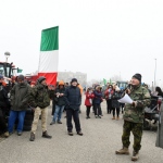 Foto Nicoloro G.   29/01/2024   Ravenna   Protesta degli agricoltori contro le politiche agricole dell' Europa. nella foto un momento degli interventi di protesta per spiegare i motivi della mobilitazione.