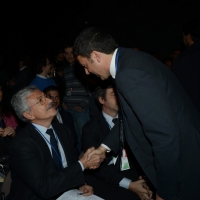 Foto Nicoloro G. 15/12/2013 Milano Prima Assemblea Nazionale del PD dopo le elezioni di Matteo Renzi a segretario. nella foto Matteo Renzi – Massimo D' Alema  