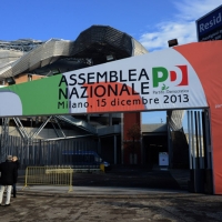 Foto Nicoloro G. 15/12/2013 Milano Prima Assemblea Nazionale del PD dopo le elezioni di Matteo Renzi a segretario. nella foto Il Portale d'Ingresso 