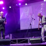 17/07/2022  Gatteo Mare  ( FC )   Quinta tappa de ' La Milanesiana ' in Emilia-Romagna. nella foto il cantante e scrittore Enrico Ruggeri, a sinistra, e il musicista Moreno ' il biondo ' Conficconi.