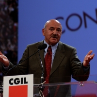 Foto Nicoloro G. 06/05/2014  Rimini   Si è aperto ufficialmente il 17° Congresso della CGIL. nella foto il segretario generale UIL Luigi Angeletti.