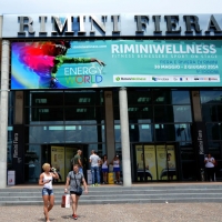 Foto Nicoloro G.   30/05/2014   Rimini   Si è aperta la 9° edizione di " Rimini Wellness ". nella foto l' ingresso alla Fiera.