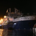 Foto Nicoloro G.   08/08/2024   Ravenna   E\' approdata in piena notte la nave ong Geo Barents di Medici Senza Frontiere con a bordo 73 migranti tra cui tre minori non accompagnati. nella foto l\' arrivo della nave Geo Barents.