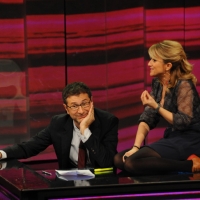 Foto Nicoloro G. 04/11/2012 Milano Trasmissione televisiva su Rai3 ” Che tempo che fa ” condotta da Fabio Fazio. nella foto Fabio Fazio – Luciana Littizzetto