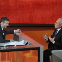 Foto Nicoloro G. 17/12/2011 Milano Trasmissione televisiva su Rai3 " Che tempo che fa " condotta da Fabio Fazio. nella foto Fabio Fazio – José Carreras