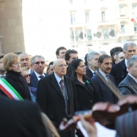 Foto Nicoloro G. 20/03/2011 Milano Visita del Capo dello Stato a Milano per partecipare alla celebrazione di Carlo Cattaneo e visitare il Museo del Palazzo reale. nella foto Letizia Moratti – Giorgio Napolitano – Rosy Mauro – Ignazio La Russa