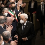 Foto Nicoloro G.   28/07/2022   Ravenna   Nella ricorrenza del centenario dell\' assalto fascista alla Federazione delle Cooperative di Ravenna cerimonia alla presenza del Presidente della Repubblica. nella foto il Presidente Sergio Mattarella saluta i presenti alla cerimonia.